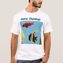 Camiseta Mar Azul de arte de pescado