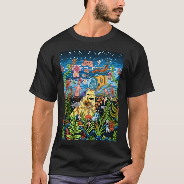 Camiseta Mar Azul Profundo (Anverso)