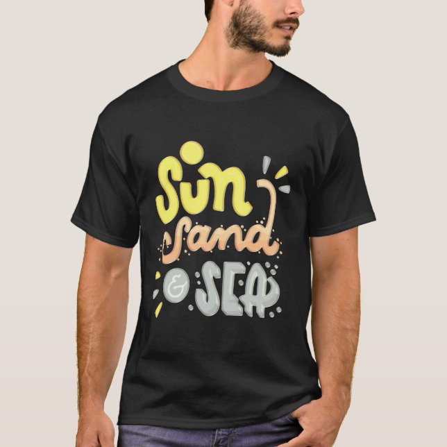 Camiseta Mar de arena solar - Verano (Anverso)