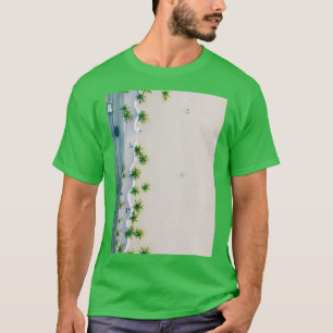 Camiseta Mar de olas de agua azul de arena de playa