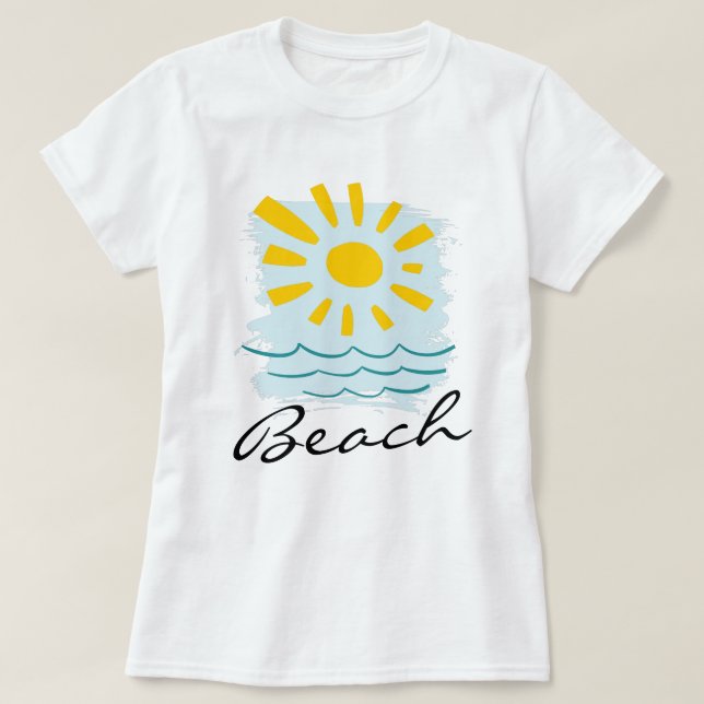 Camiseta Mar de playa y sol (Diseño del anverso)