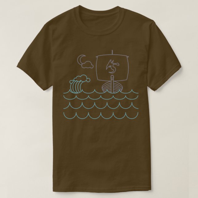 Camiseta Mar en bruto del Viaje (Diseño del anverso)