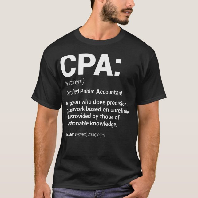 Camiseta Mar fiscal de definición de contabilidad pública c (Anverso)