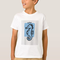 Mar minimalista・caballo Imprimir T-Shirt