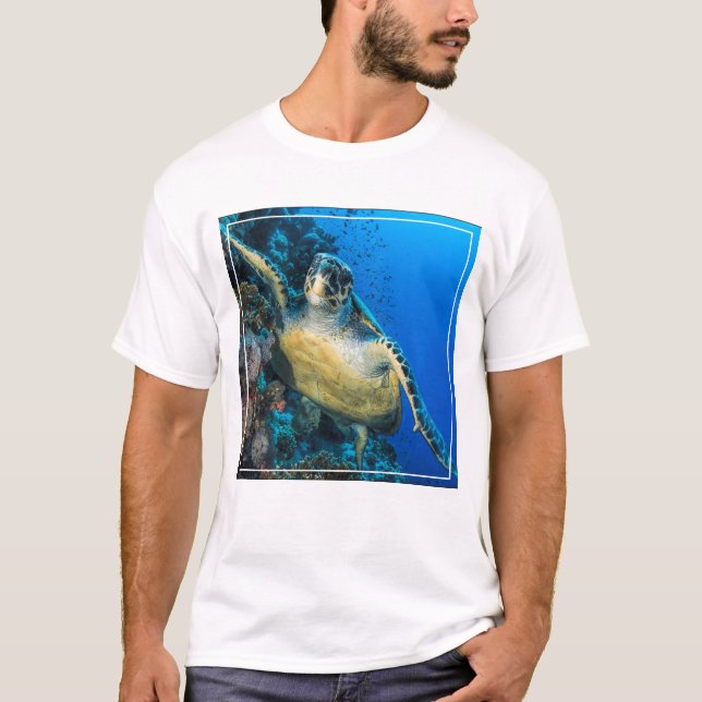 Camiseta Mar Rojo de la tortuga de mar verde el | (Anverso)