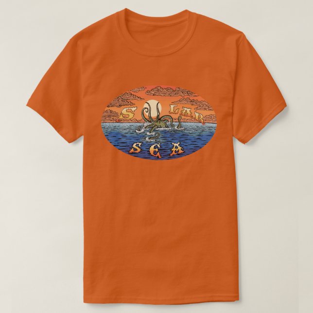 Camiseta Mar Solar. (Diseño del anverso)