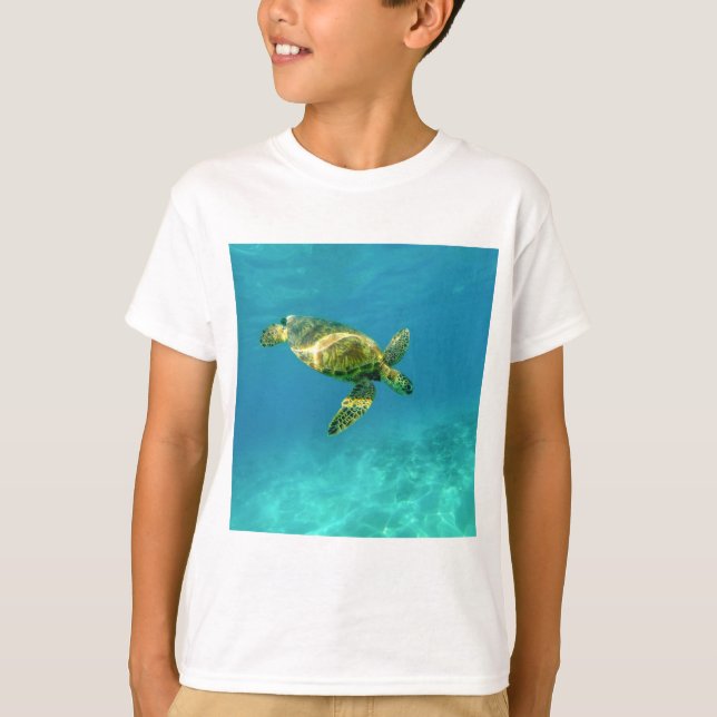 Camiseta Mar Turquia nadando en aguas turquesas del océano (Anverso)