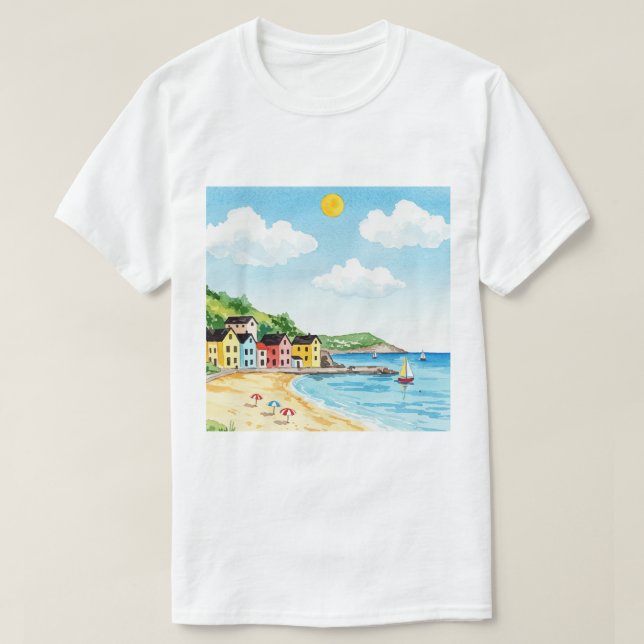 Camiseta Mar y playa (Diseño del anverso)