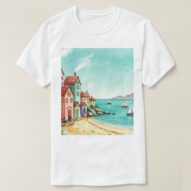 Camiseta Mar y playa (Diseño del anverso)