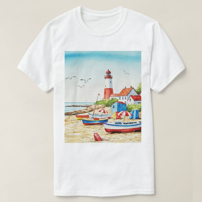 Camiseta Mar y playa (Diseño del anverso)
