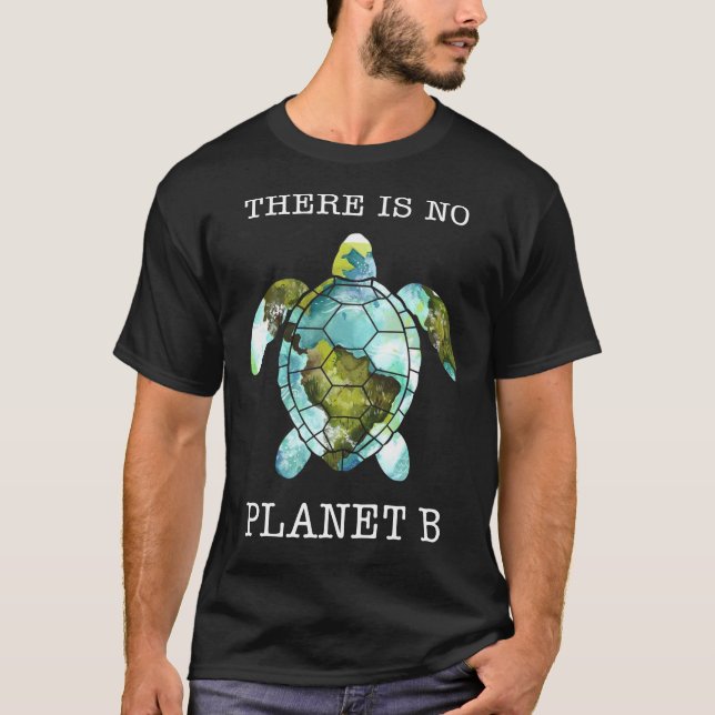 Camiseta Mar y Tortuga No Hay Planeta B Tshirt Women Bla (Anverso)