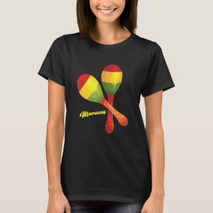 Camiseta Maracas Percusión Música Latina Mexicana Rumba Sha
