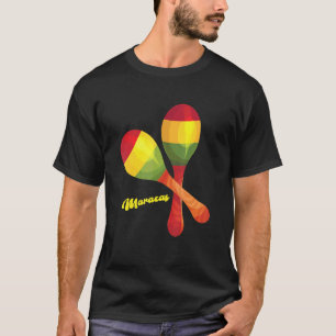 Camiseta Maracas Percusión Música Latina Mexicana Rumba Sha