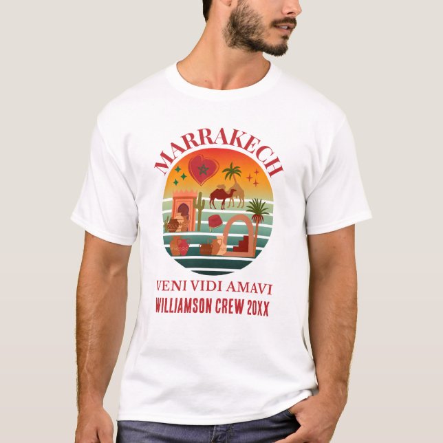 Camiseta MARAKKESH Veni Vidi Amavi Marruecos Vacaciones fam (Anverso)