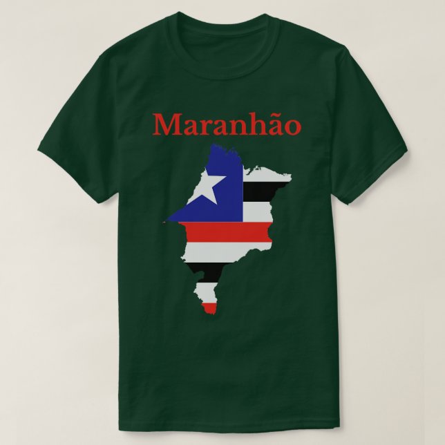 Camiseta Maranhao State Map Flag Design Brasil (Diseño del anverso)