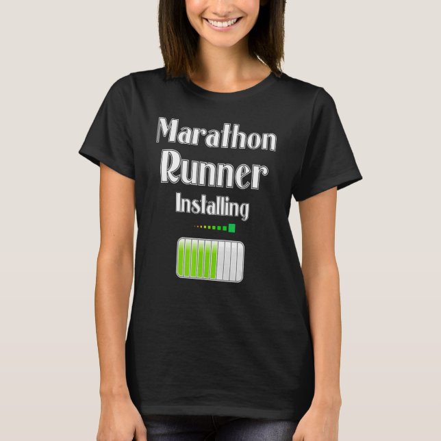 Camiseta Marathon Runner Instalando Funny Running Jogging S (Anverso)
