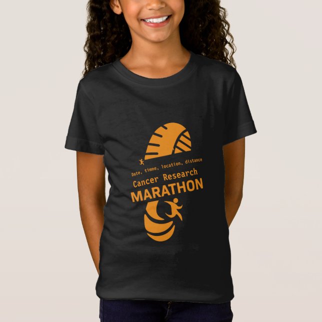 Camiseta Maratón de caridad evento promocional de cáncer T- (Anverso)
