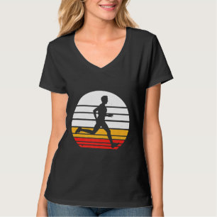 Camiseta Maratón de Carrera Vintage Corriendo Retro de los