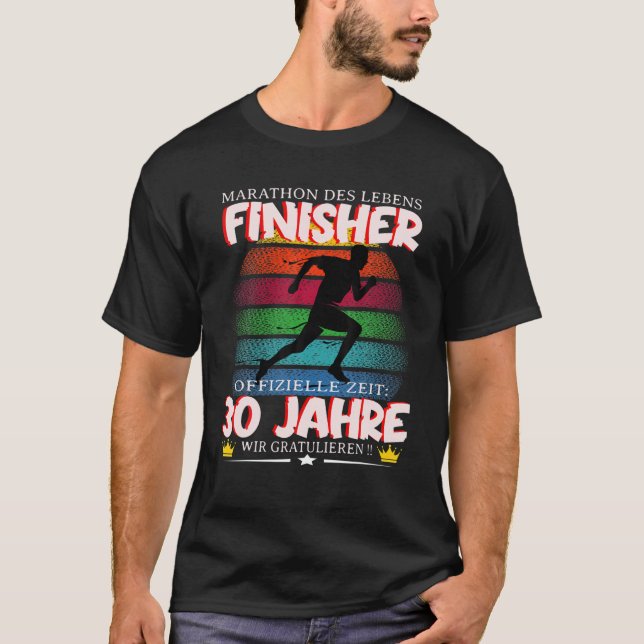 Camiseta Maratón De Cumpleaños Finisher Atletas 30 Bi (Anverso)