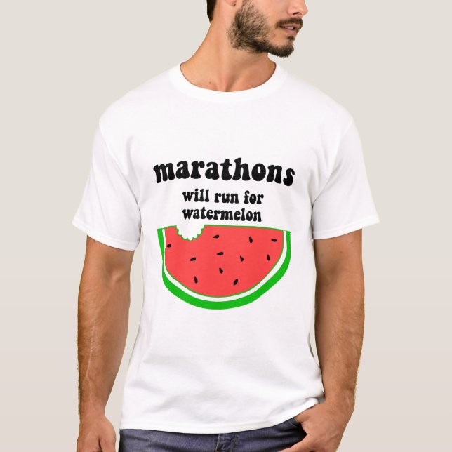 Camiseta Maratón divertido de la sandía (Anverso)