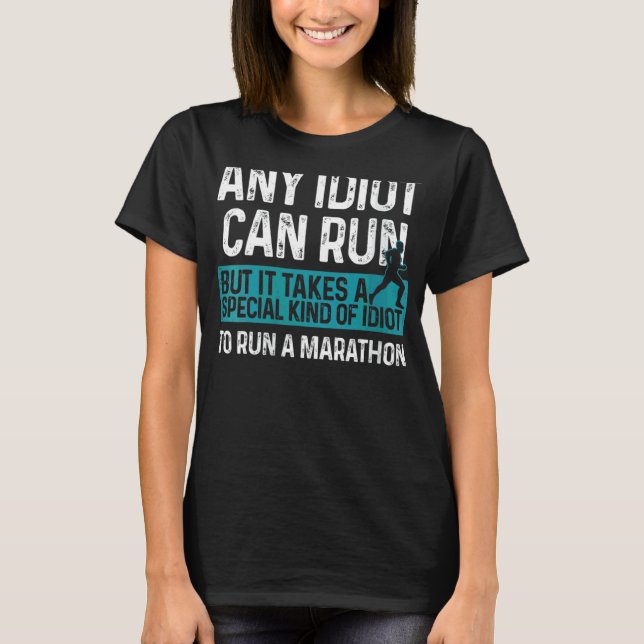 Camiseta Maratón femenino corriendo maratón idiota 26 2 (Anverso)