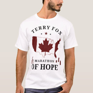 Camiseta Maratón Terry Fox de Hope Canada maratón de espera