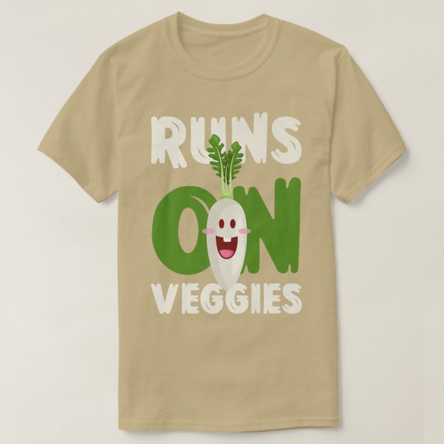 Camiseta Maratón Veggie Vegetarian Jogging Runner (Diseño del anverso)