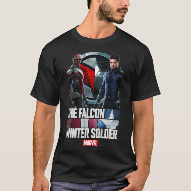 Camiseta Maravilla El Halcón Y El Poster De Soldados De Inv (Anverso)