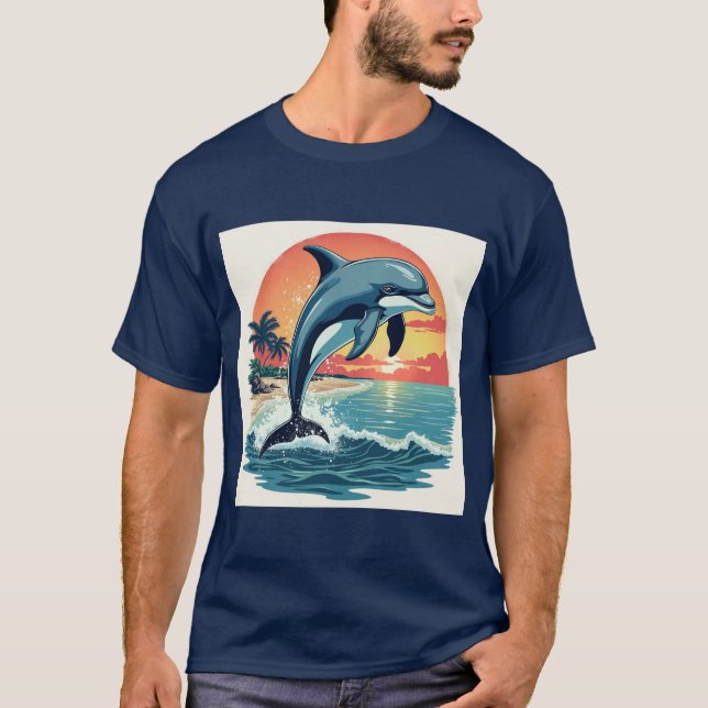 Camiseta Maravillas oceánicas: Una ráfaga de atardecer: del (Anverso)
