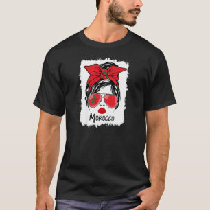 Camiseta Maravillosa bandera de Marruecos de las mujeres en