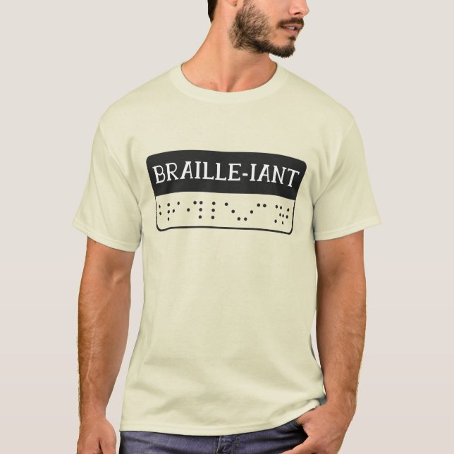 Camiseta maravillosa en braille (Anverso)