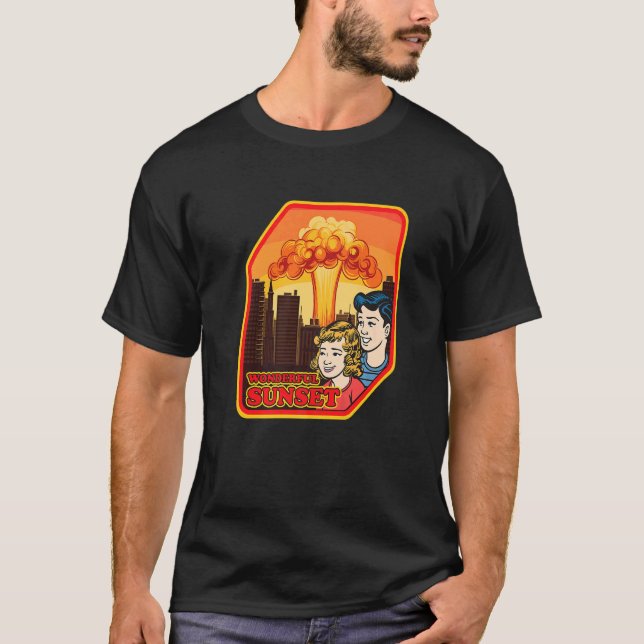 Camiseta Maravillosa explosión de atardecer Alien Abducción (Anverso)