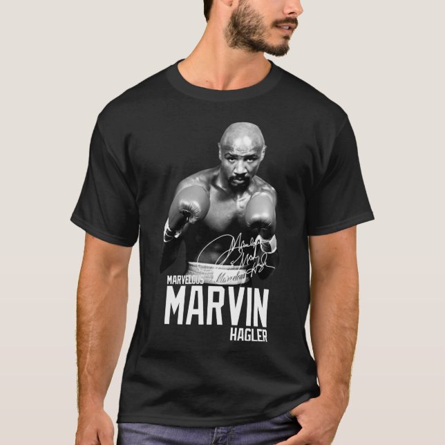 Camiseta Maravillosa Marvin Hagler Boxing Legend Signature  (Anverso)