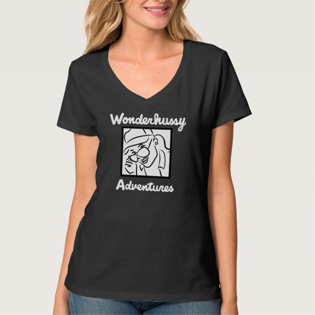 Camiseta Maravillosas aventuras en el retrato blanco en el  (Anverso)