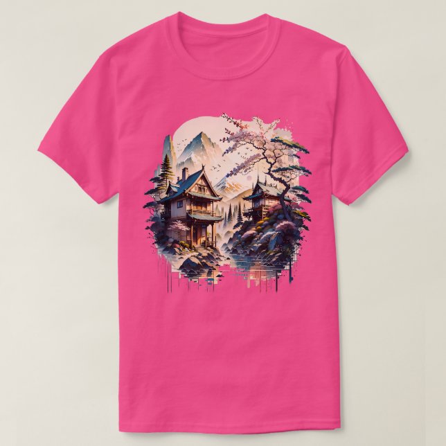 Camiseta Maravillosas flores de cerezo (Diseño del anverso)