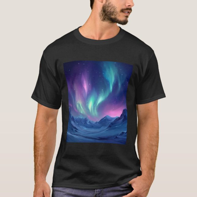 Camiseta Maravillosas luces del norte coloridas (Anverso)