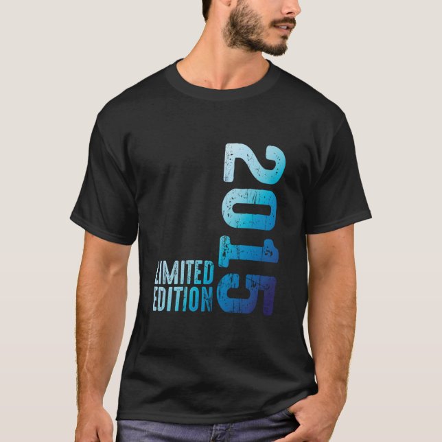 Camiseta Maravilloso Año 2015 Nacimiento Vintage Desde 2015 (Anverso)