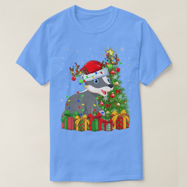 Camiseta Maravilloso árbol de navidad Santa Hat navidad (Diseño del anverso)