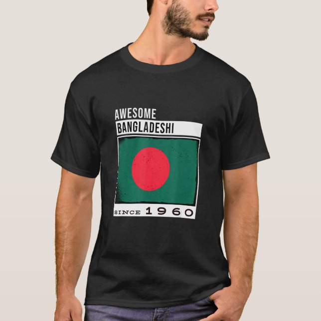 Camiseta Maravilloso bangladesí desde 1960 62 B bangladesí (Anverso)