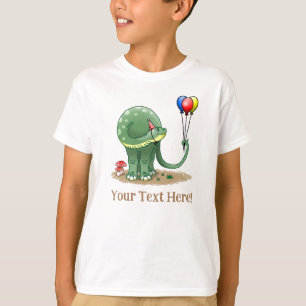Camiseta Maravilloso Dinosaurio Sosteniendo los Globos de C