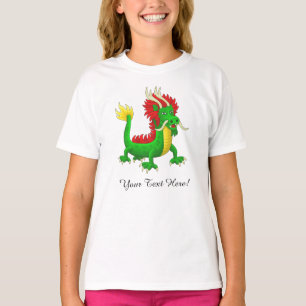 Camiseta Maravilloso Dragón Chino Dibujado a Mano