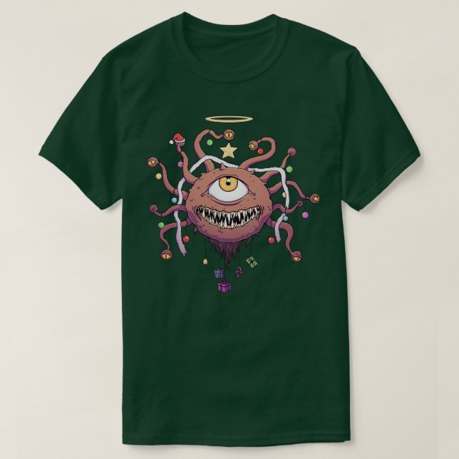 Camiseta Maravilloso monstruo del árbol de navidad Dungeons (Diseño del anverso)