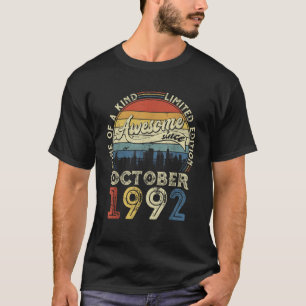 Camiseta Maravilloso Nacido En Octubre De 1992 Vintage Birt