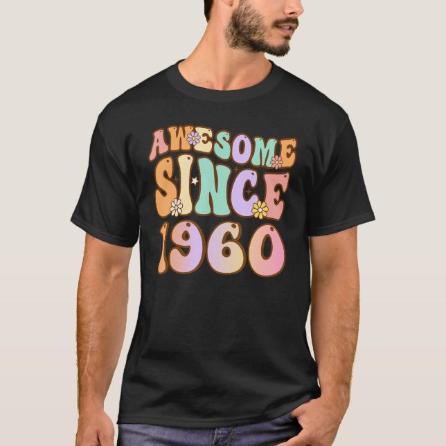 Camiseta Maravilloso niño de 63 años desde 1960, 63 años po (Anverso)