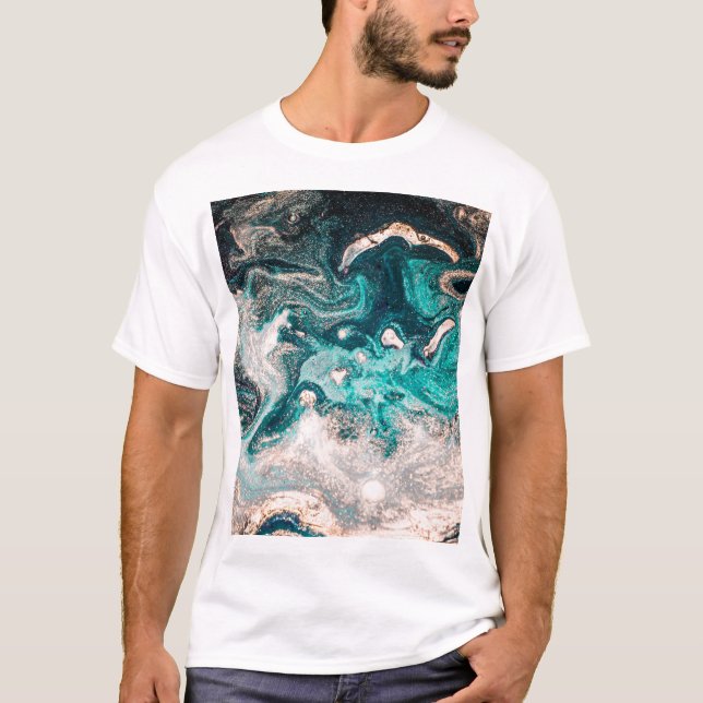 Camiseta Marble artesanal: Textura tradicional de lujo. (Anverso)