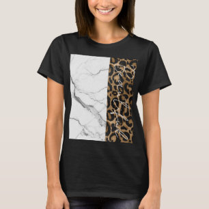 Camiseta Marble Beautiful Leopard Print T-Shirt