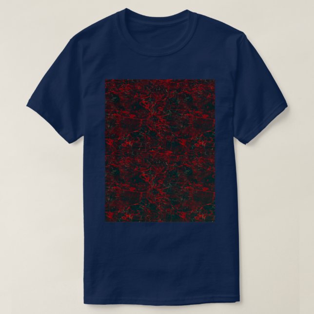 Camiseta Marble verde rojo (Diseño del anverso)