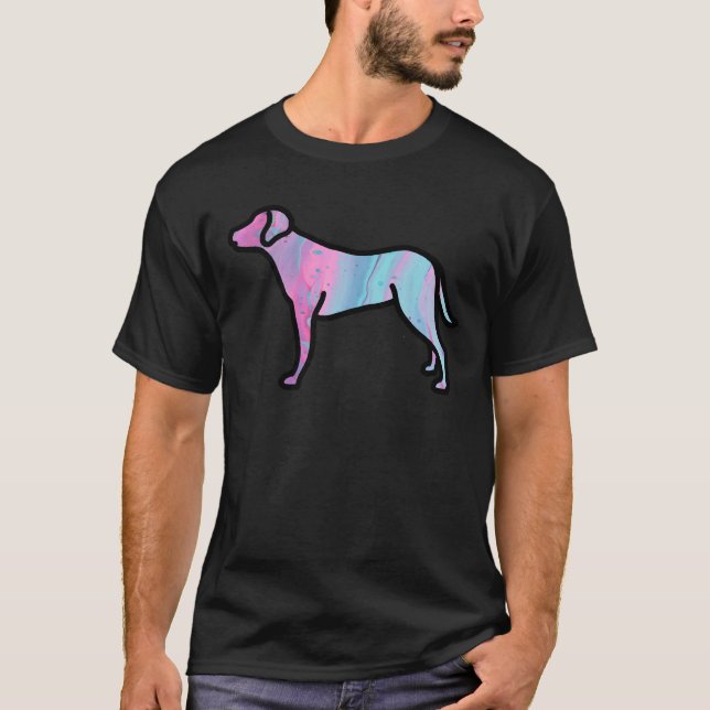 Camiseta Marbled Pink And Blue Labrador Retriever (Anverso)