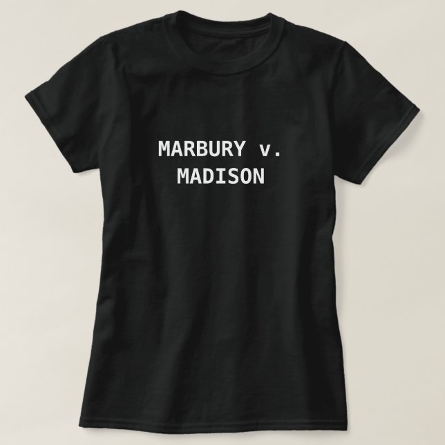 Camiseta Marbury c. Madison Judicial Review (Diseño del anverso)