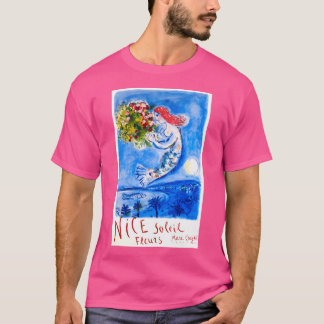 Camiseta Marc Chagall Nice Soleil Fleurs France Travel 1962